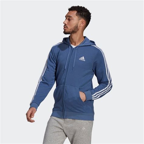 adidas essentials 3-streifen kapuzenjacke herren|Essentials French Terry 3.